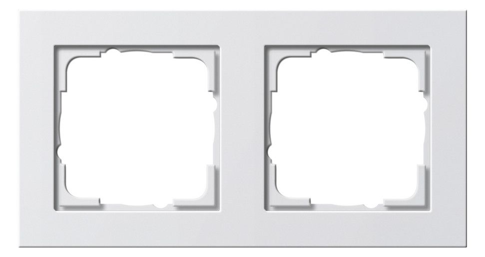 GIRA 021229 Abdeckrahmen 2fach E2 Reinweiß glänzend