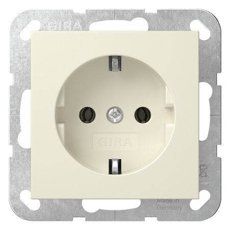 GIRA 418801 SCHUKO-Steckdose System 55 Cremeweiß glänzend