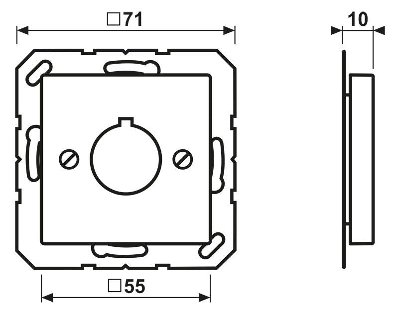 Jung A564GE Abdeckung m.Tragring f.Befehlsgeräte 22,5mm Serie A/AS gelb