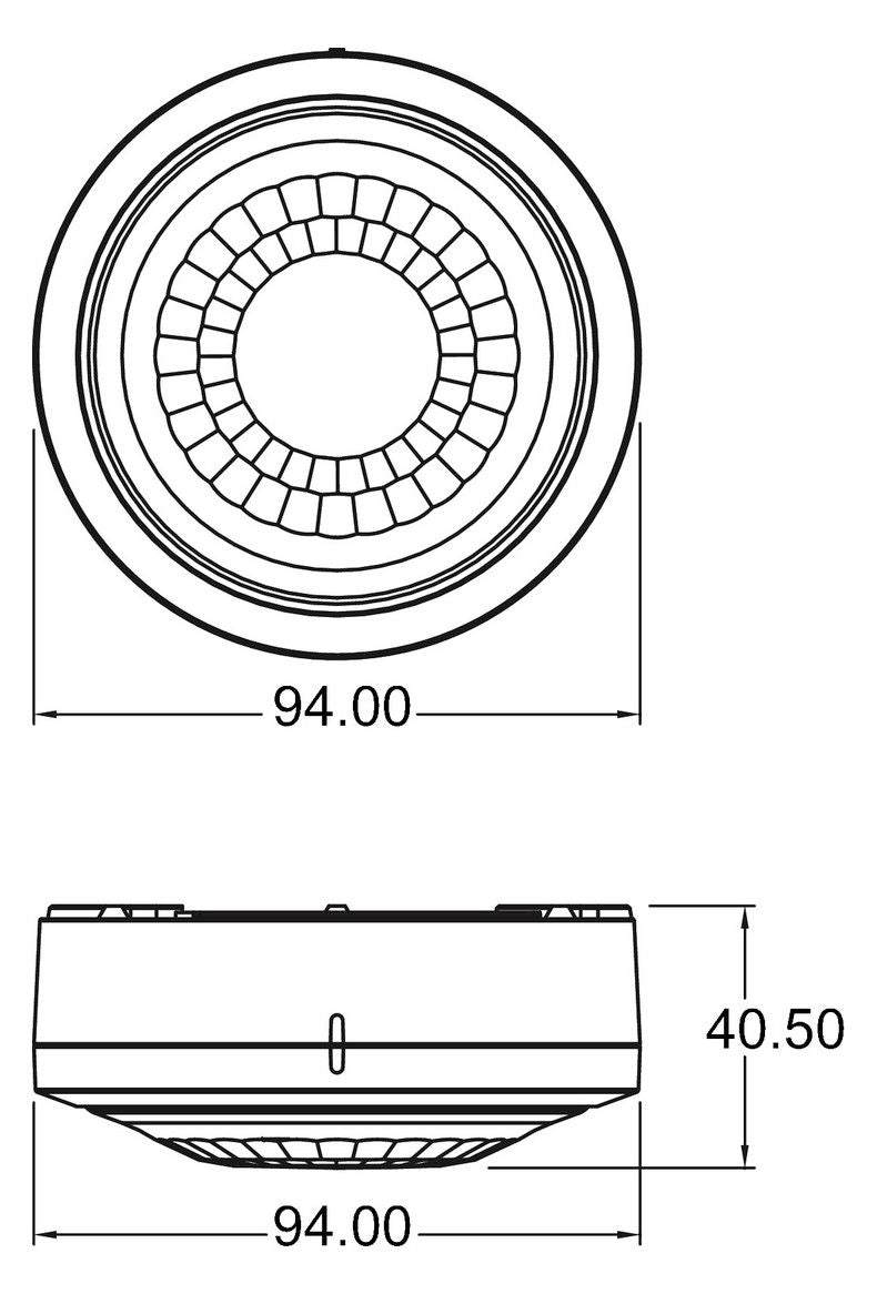 Theben LUXA 103 S360-101-12 AP WH Präsenzm Decken 12m 1xLi HKL 1030063