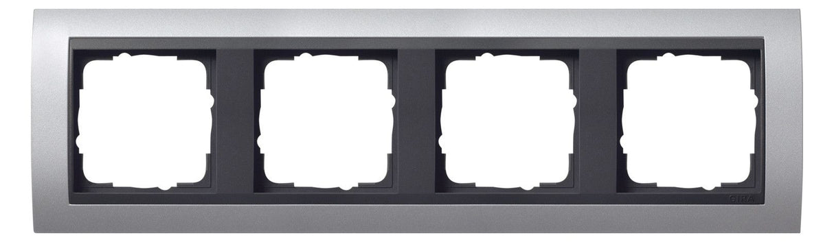 GIRA 021406 Abdeckrahmen 4fach Zwischen rahmen AN Event Farbe Alu