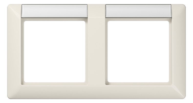 Jung AS5820NA Rahmen 2fach Schriftfeld waagerecht Serie AS weiß