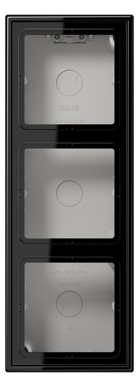 Jung LS583ASW Aufputz-Kappe 3fach m.Rahmen schwarz