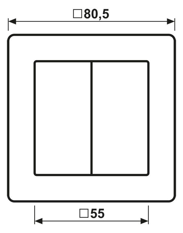 Jung AS590-5PWW Abdeckung volle Platte f.Jalousie Serie AS alpinweiß
