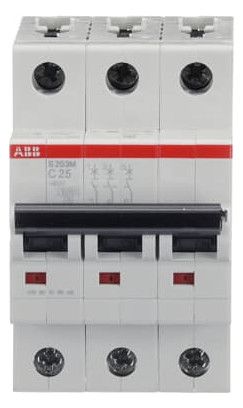 ABB S203M-C25 Sicherungsautomat C-Char., 10 kA, 25A, 3P