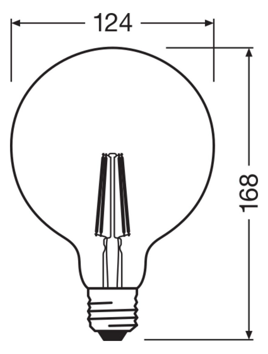 Osram Vintage 1906 DIM Globe125 6,5W/824 LED-Globelampe E27 GOLD51 650lm (51W)