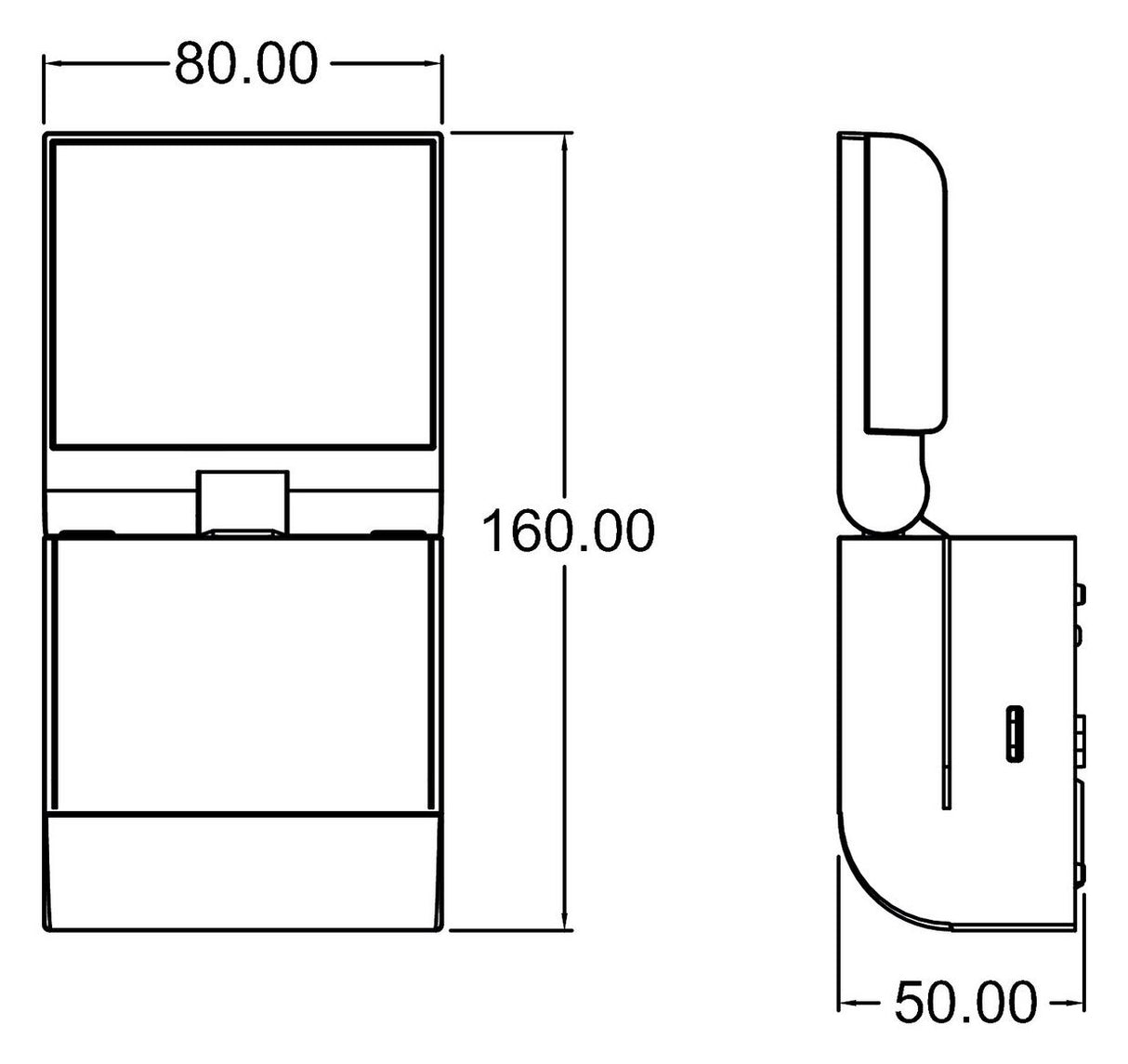 Theben theLeda S8-100L BK LED-Strahler f.Wandm. 8W sw 1020601