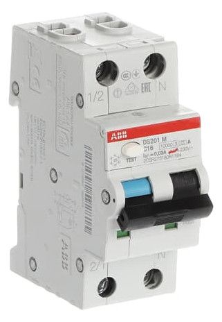 ABB DS201MA-C16/0 A30 FI/LS-Schalter 10kA 1P+N C 16A 30mA 2CSR275180R1164
