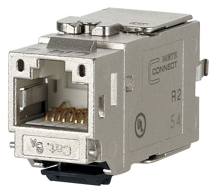 Metz 130B21-E Modul Cat.6A K 180° Buchse Keystone