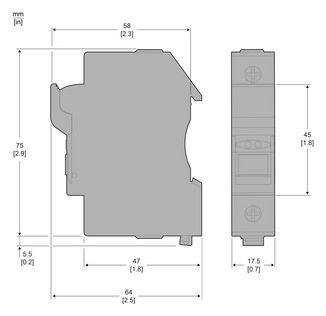 Schneider DF101 Sicherungshalter 1polig 25A 10x38mm