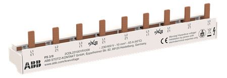 ABB PS3/9 PS3/9 Phasenschiene 3Ph.,9Pins,10mm²