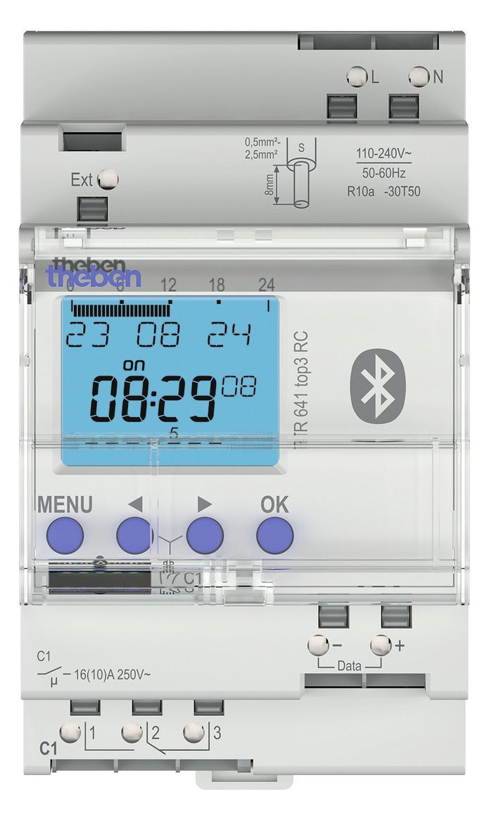 Theben TR 641 top3 BLE RC Digitale Zeitschaltuhr Jahresprogramm 6410330