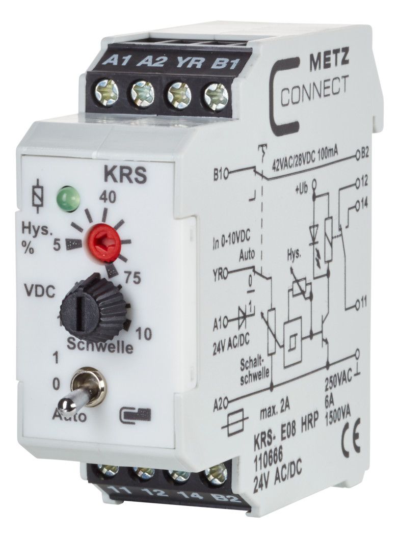 Metz 110666 KRS-E08 HRP 24VAC/DC Schwellwertschalter