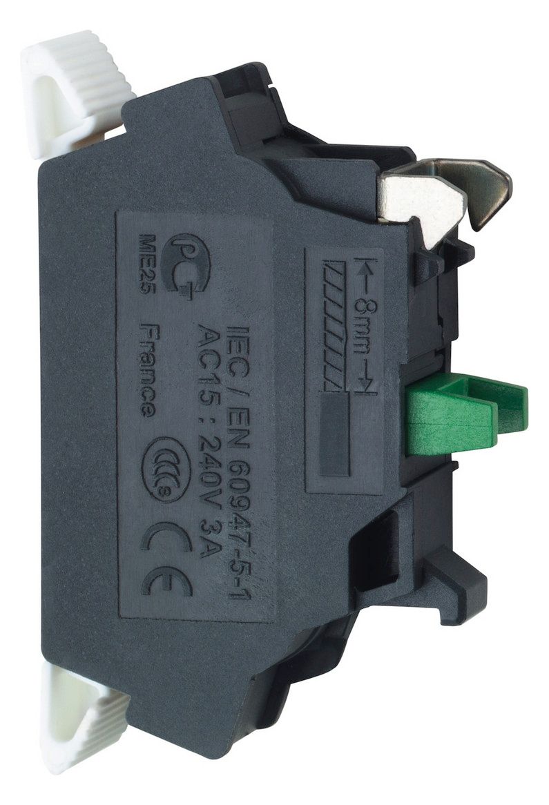 Schneider ZBE1015 Hilfsschalterblock 1S D22mm Spring Clamp