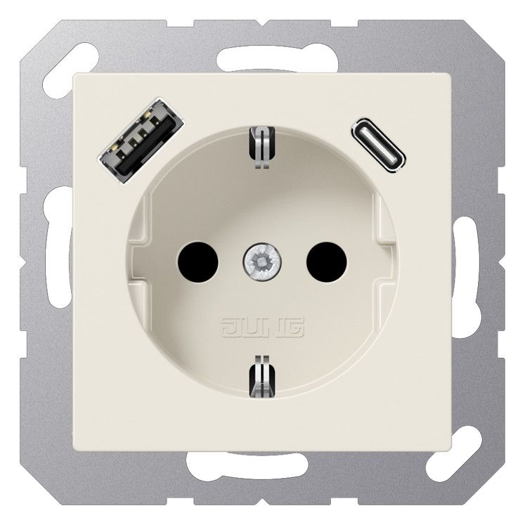 Jung A1520-15CA SCHUKOsteckdose m.USB Typ AC