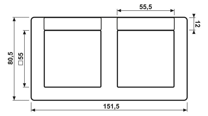 Jung AS5820NAWW Rahmen 2fach Schriftfeld waagerecht Serie AS alpinweiß