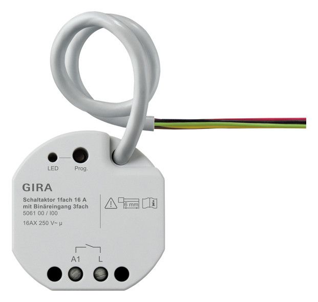 GIRA 506100 Schaltaktor 1fach 16A UP Binäreingang 3fach OneKNX