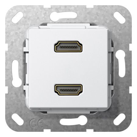 GIRA 567103 HDMI 2fach Kupplung Einsatz Reinweiß glänzend