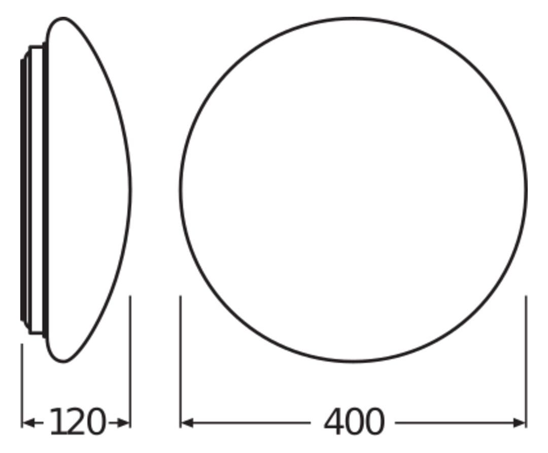 Ledvance SURFACE CIRCULAR 400 24W 840 IP44 LED Wand/Deckenleuchte 4000K 1920lm