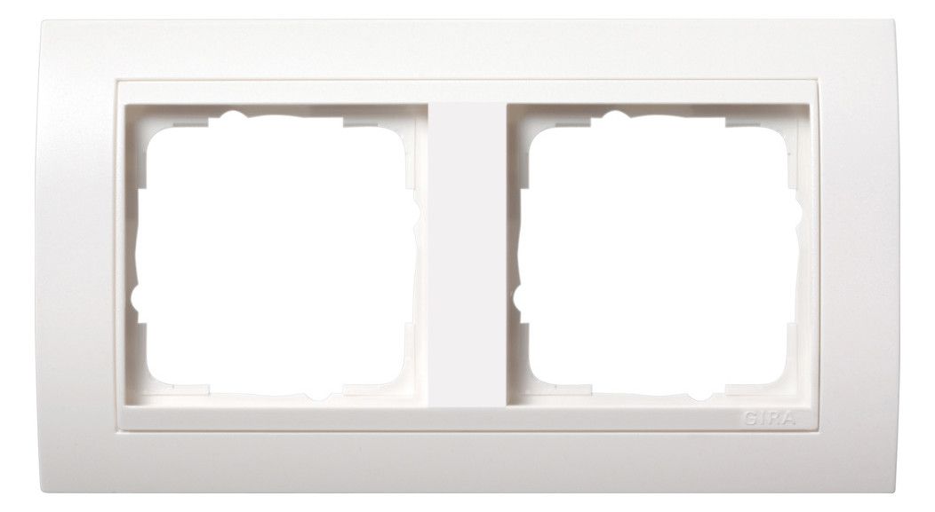GIRA 0212803 Abdeckrahmen 2fach Zwischen rahmen RW gl. Event Reinweiß