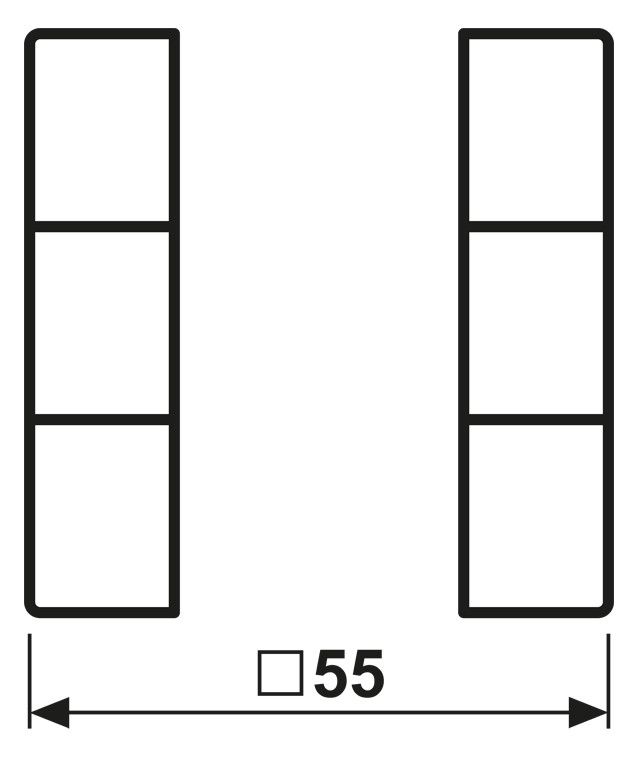 Jung A503TSAWW Tastensatz 3fach kpl alpinweiß