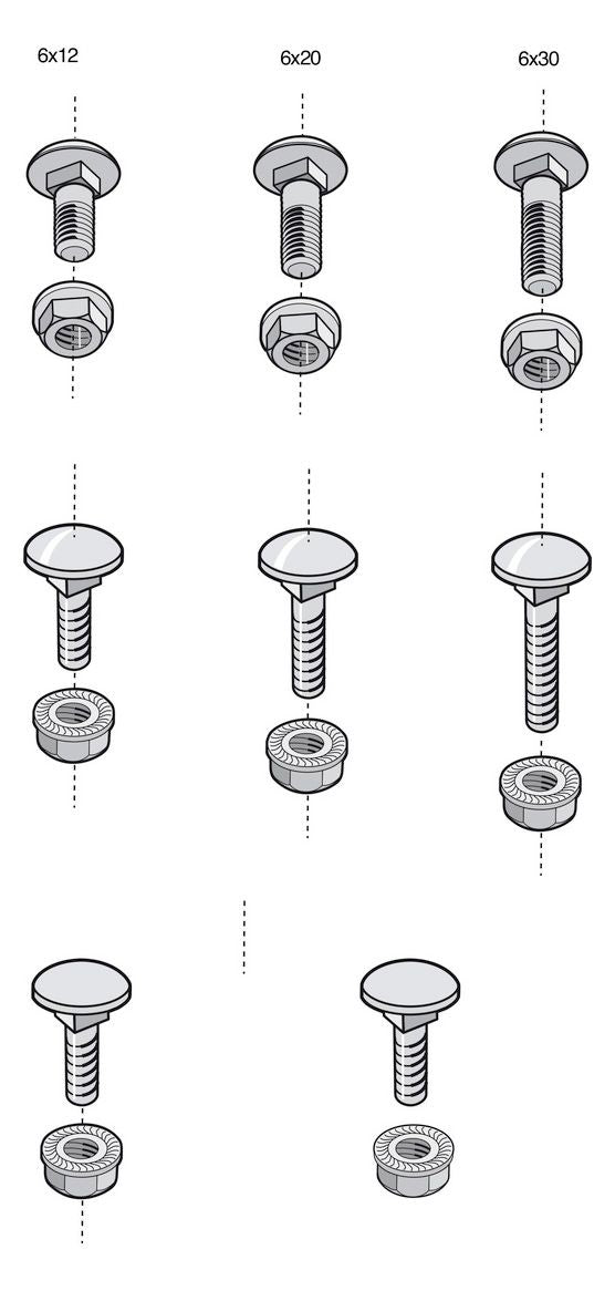 Legrand CM801018 Befestigungsset M6x20 V2A aus Edelstahl