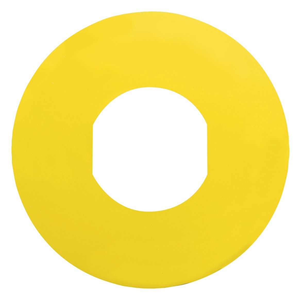 Schneider ZBY9101 Leerschild 60mm gelb f.Pilzdrucktaster NOT-AUS Funktion