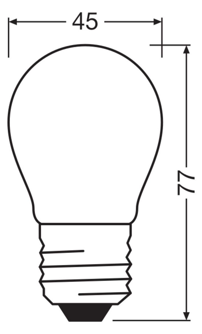 Ledvance LED CLASSIC P DIM P 4.8W 827 FIL FR E27 470lm 2700K LED-Miniballform