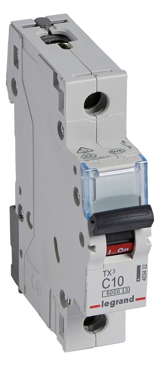 Legrand 403432 TX3 LS-Schalter C 10A 1-polig 6kA 230/400VAC 1TE