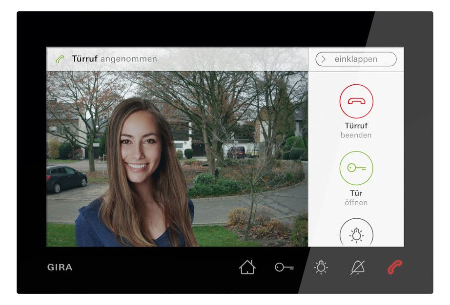 GIRA 1209005 Wohnungsstation Video AP7 Schwarz matt (lackiert)