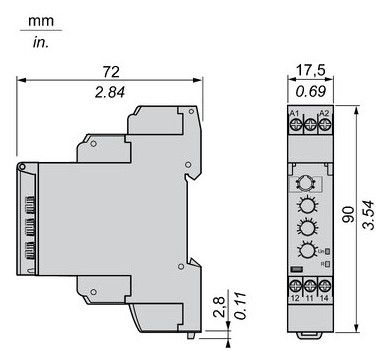 Schneider RM17UAS15 Spannungswächter Über-/Unterspannung 65-260VAC