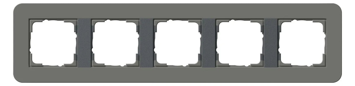 GIRA 0215423 Abdeckrahmen 5fach E3 Dunkelgrau/Anthrazit Soft-Touch
