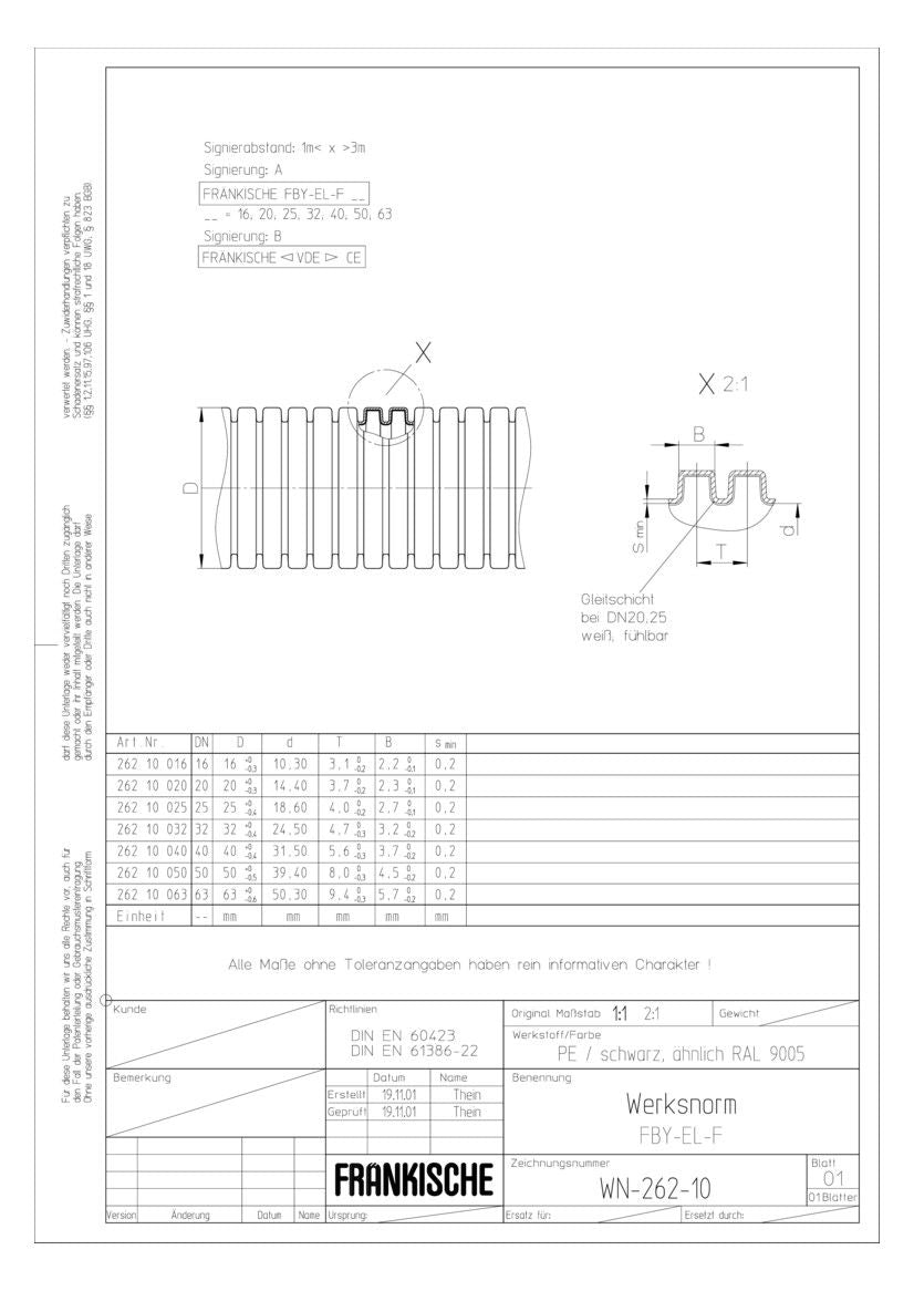 Fränkische FBY-EL-F 16 schwarz leichtes