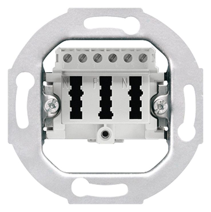 Jung TAE3x6NFNUPO TAE-Anschlussdose 1Telefon,2Zusatzgeräte weiß