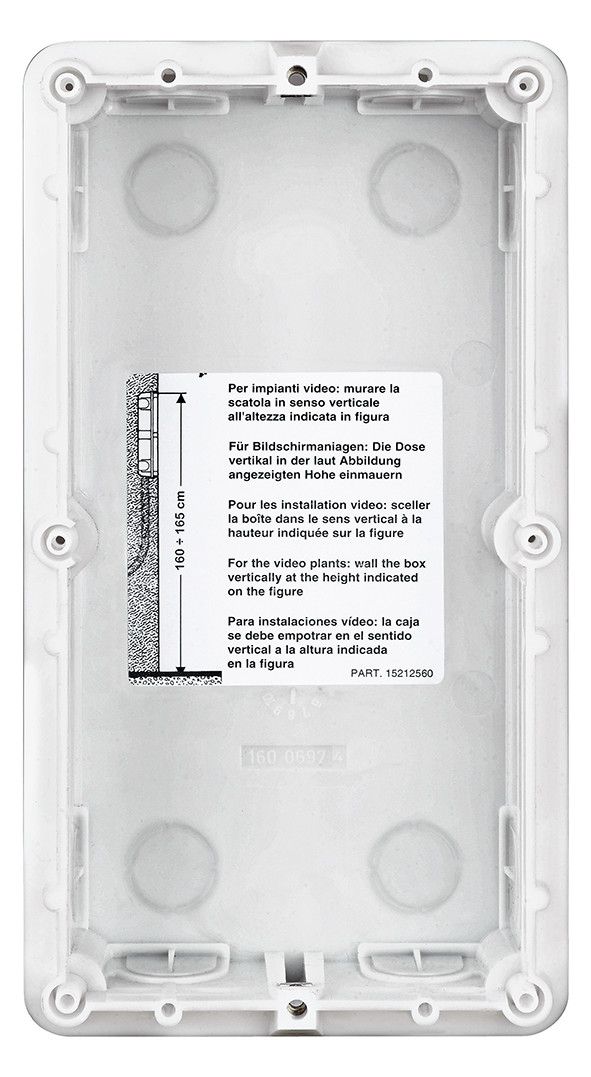 BTicino 350020 Unterputz Kasten 2M zum Einbau der SFERA+LINEA3000 Türstationen