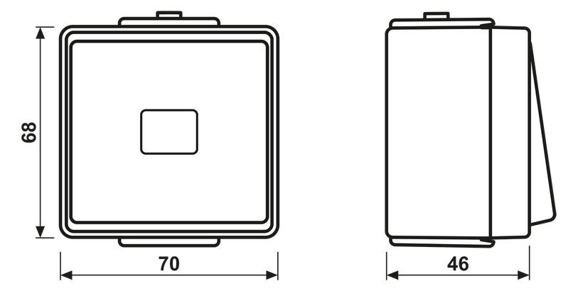 Jung 602HW AP/WG Heizung Notschalter 0 I Aus 2polig 10AX 250VAC WG600