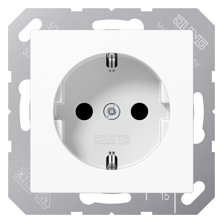 Jung A1520NWW SCHUKO Steckdose o.Kralle Serie A alpinweiß