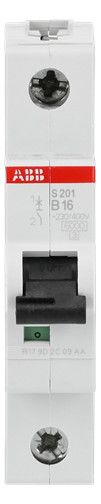 ABB S201-B16 Sicherungsautomat B-Char., 6 kA, 16A, 1P