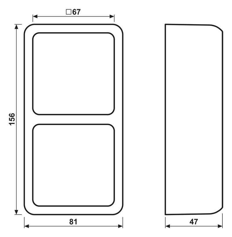 Jung CD582AWW Aufputz-Kappe 2fach m.Rahmen alpinweiß