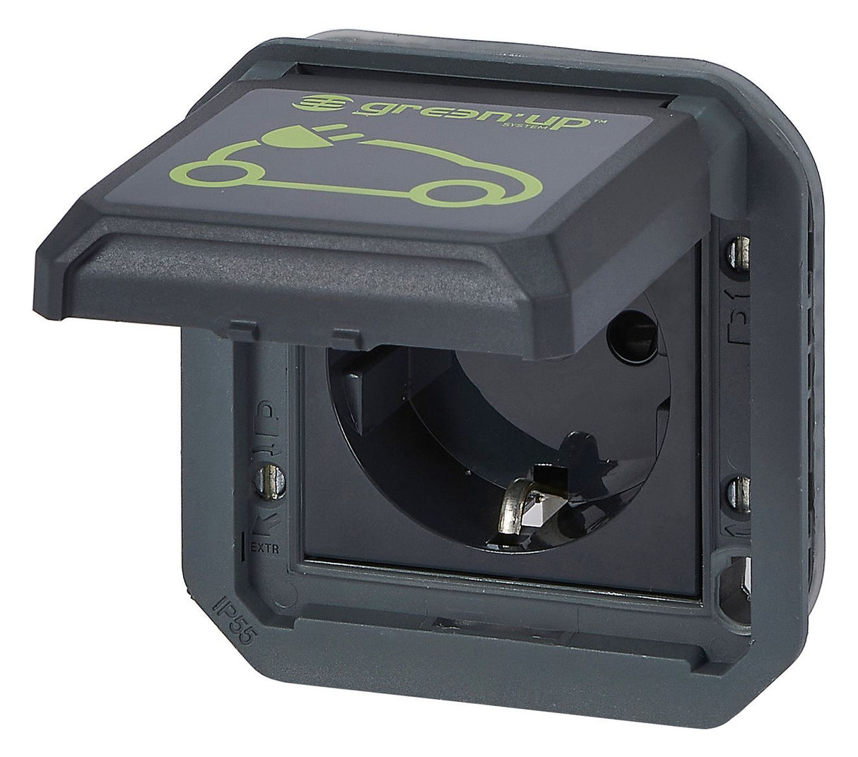 Legrand 069818L Plexo New Einsatz Green'Up Schutzkontakt-Steckdose