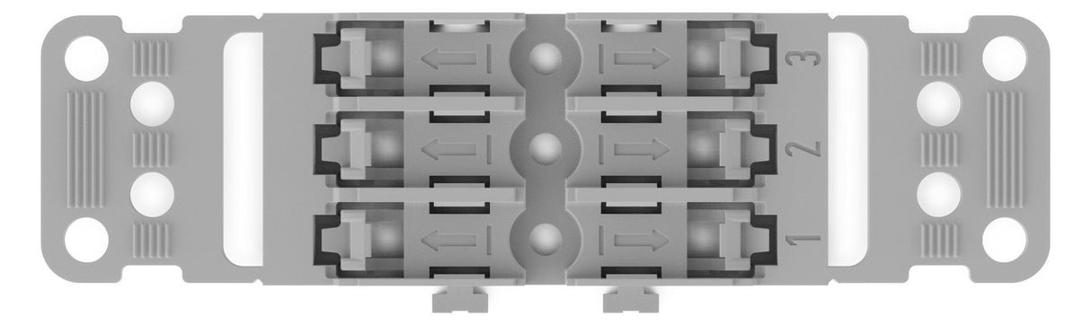 WAGO 221-2503 Befestigungsadapter mit Grau
