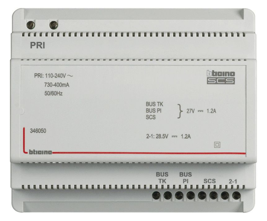Bticino 346050 Netzgerät 2-Draht m.Videoadapter f.Verteilereinbau 6TE DIN