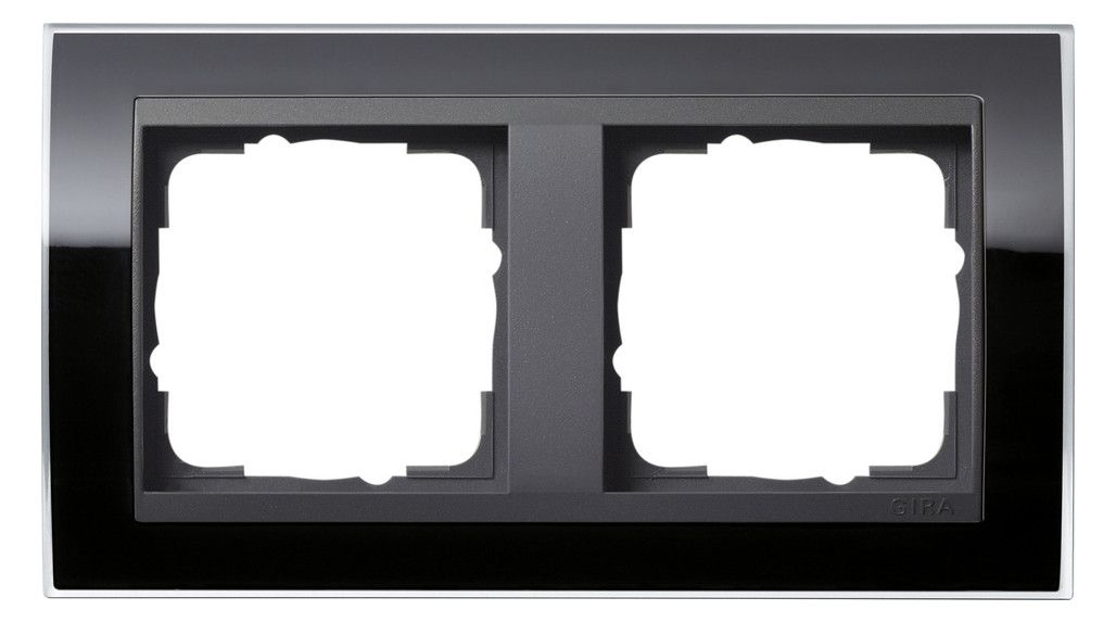 GIRA 0212738 Abdeckrahmen 2fach Zwischen rahmen AN Event Klar Schwarz