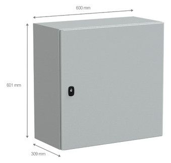 Schneider NSYS3D6630P Wandschrank Volltür m.Mpl H600xB600xT300 IP66 IK10