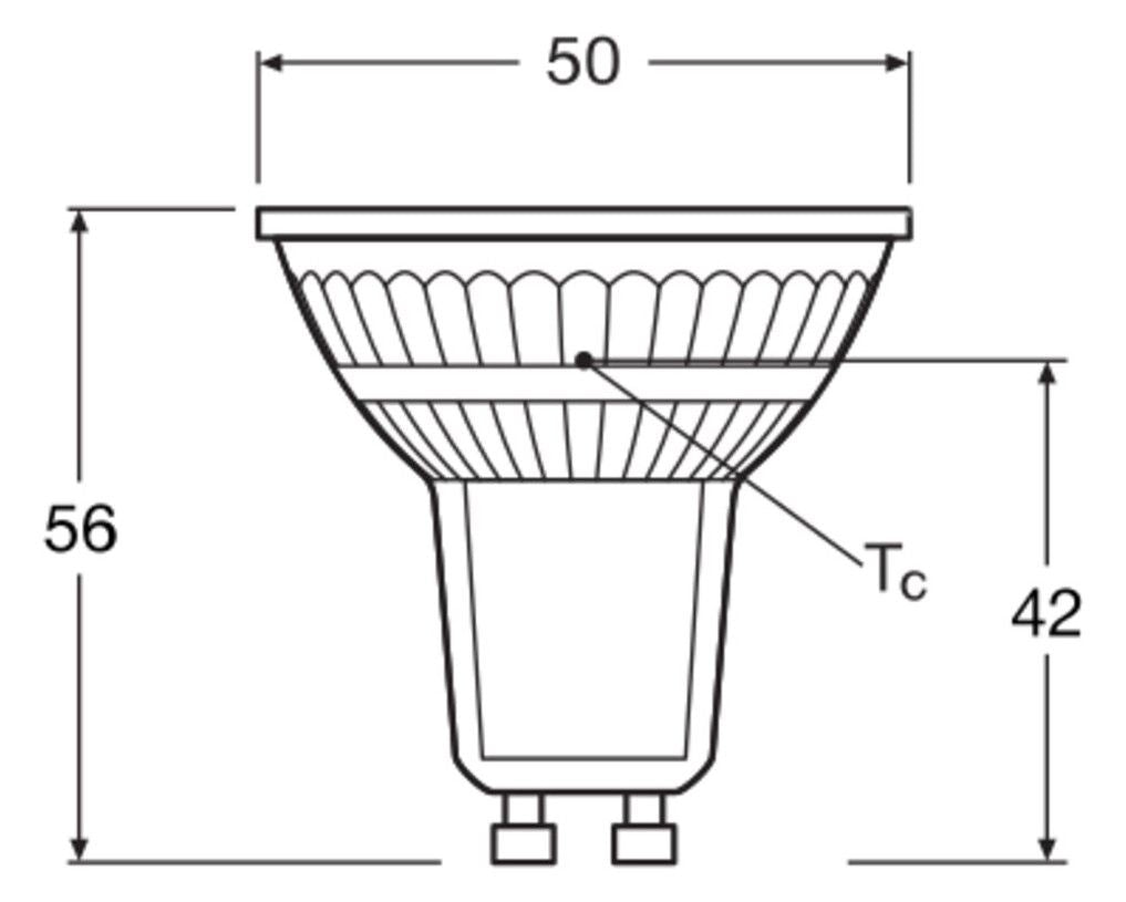 Ledvance LED PAR16 50 120° P 4.3W 827 GU10 350lm 2700K LED-Reflektor