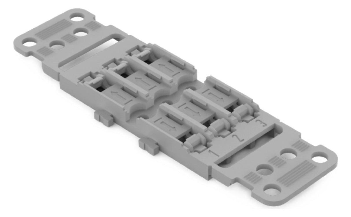 WAGO 221-2503 Befestigungsadapter mit Grau