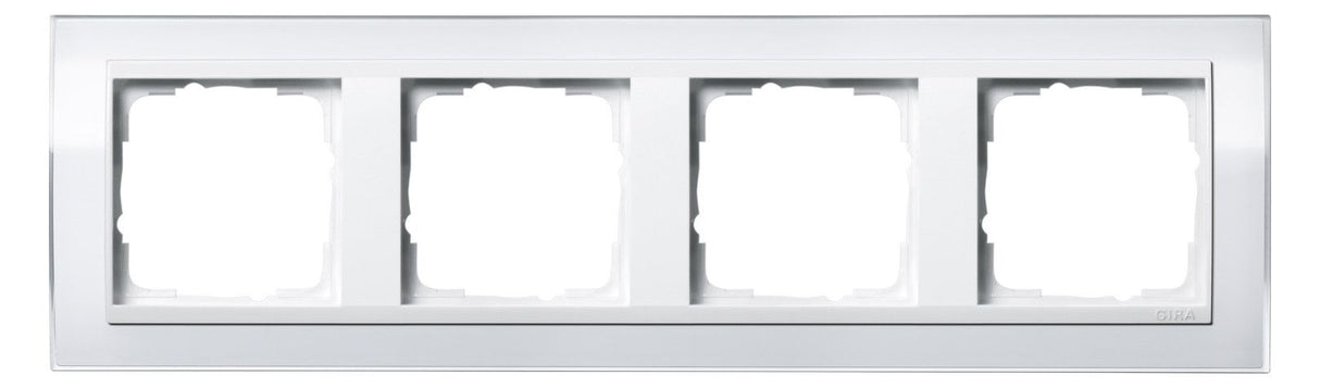 GIRA 0214723 Abdeckrahmen 4fach Zwischen rahmen RW gl. Event Klar Weiß