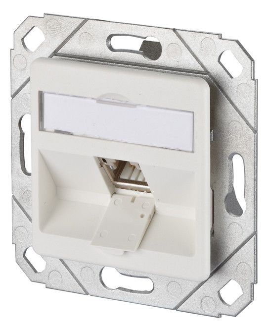 Metz 130B12D11102-E Modul Cat.6A 1 Port 270° M UPk reinweiß Anschlussdose