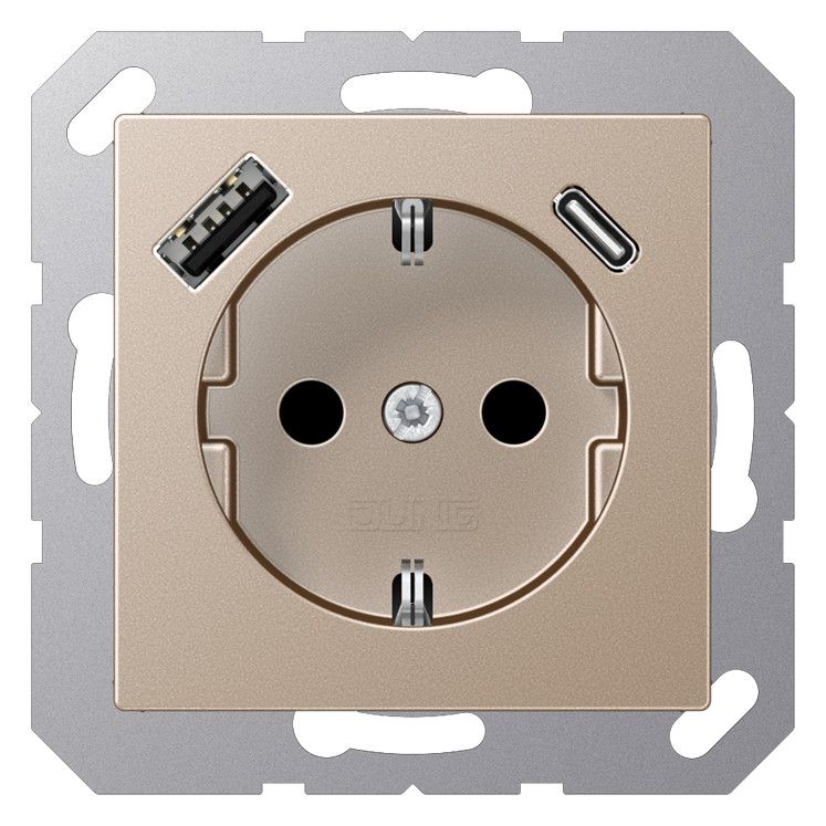 Jung A1520-15CACH SCHUKOsteckdose m.USB Typ AC