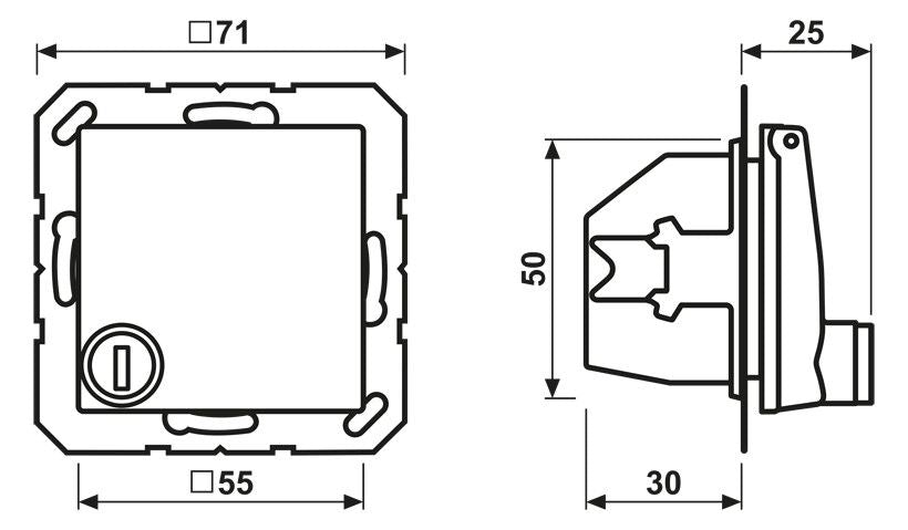 Jung AS1520BFKLSLWW SCHUKO Steckdose Klappdeckel Schloss bruchs. AS alpinweiß